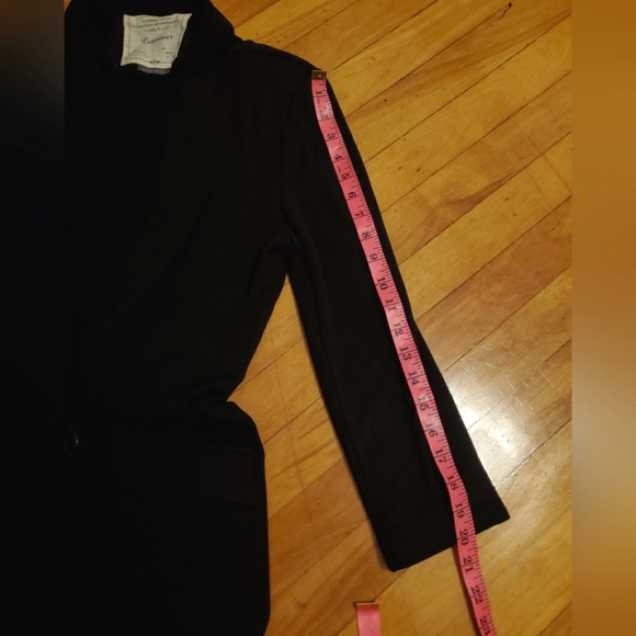 Cartonnier Anthropologie long black blazer. 3/4 sleeves. Size M. Padded shoulder - Picture 11 of 11